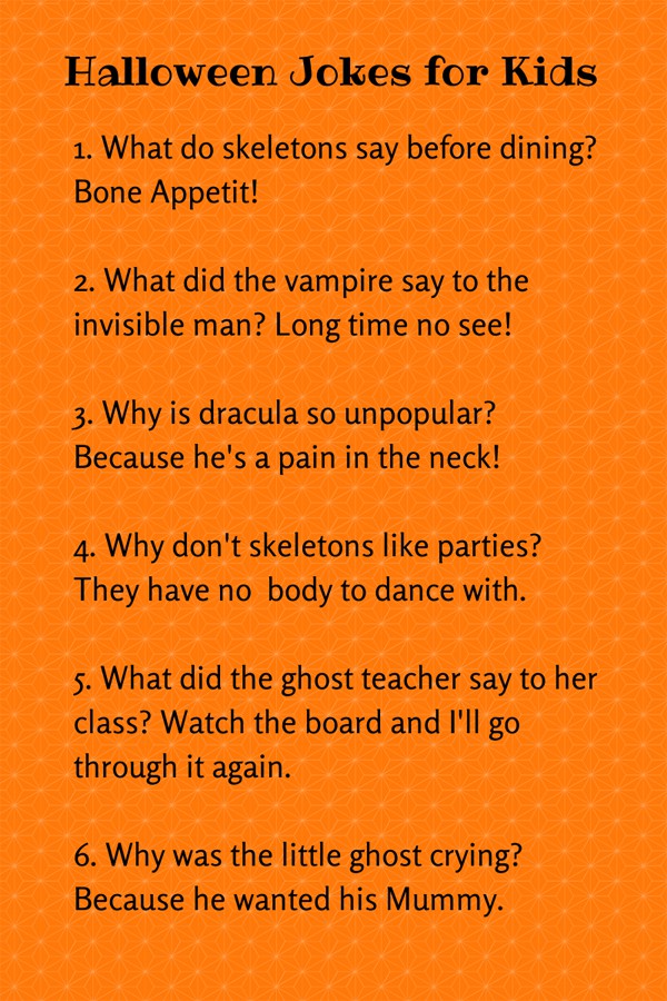 CUTE HALLOWEEN JOKES FOR KIDS